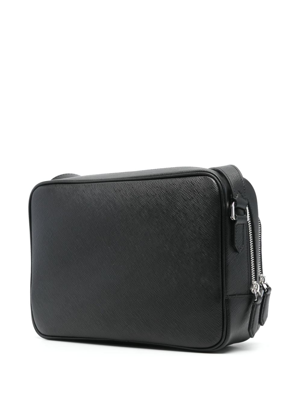 Shop Montblanc Sartorial Leather Messenger Bag In Black