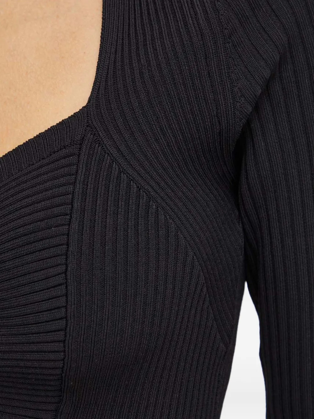 Ba&sh Edora Ribbed Midi Dress In Black