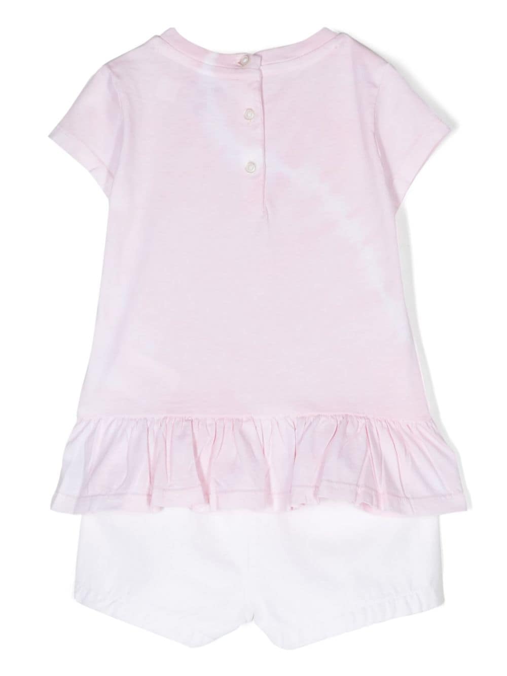Ralph Lauren Kids Polo Bear cotton shorts set - Roze
