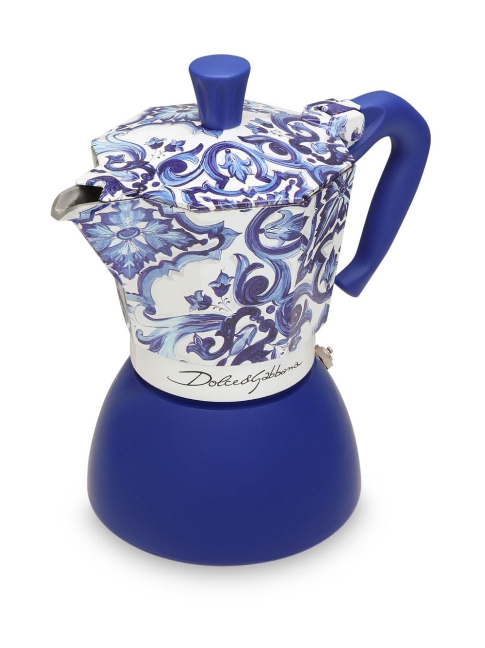 Shop Dolce & Gabbana X Bialetti Moka Induction Large Coffee Maker In Blau