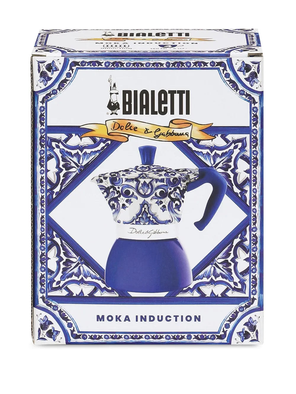 Dolce & Gabbana X Bialetti Mittelgrosser Moka Induktionskaffeekocher In Blau