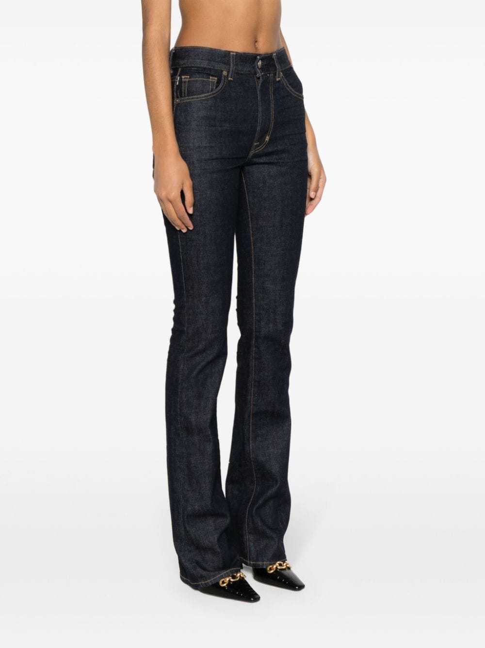 Shop Tom Ford Flared Denim Jeans In Blue