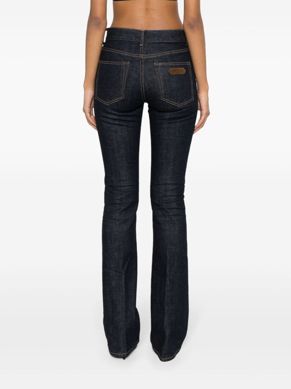 Shop Tom Ford Flared Denim Jeans In Blue