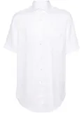 Xacus short-sleeve linen shirt - White