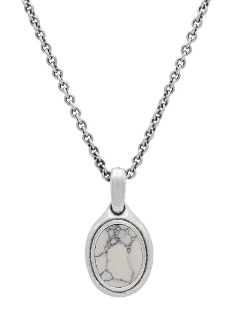 John Varvatos collar con dije ovalado de howlita