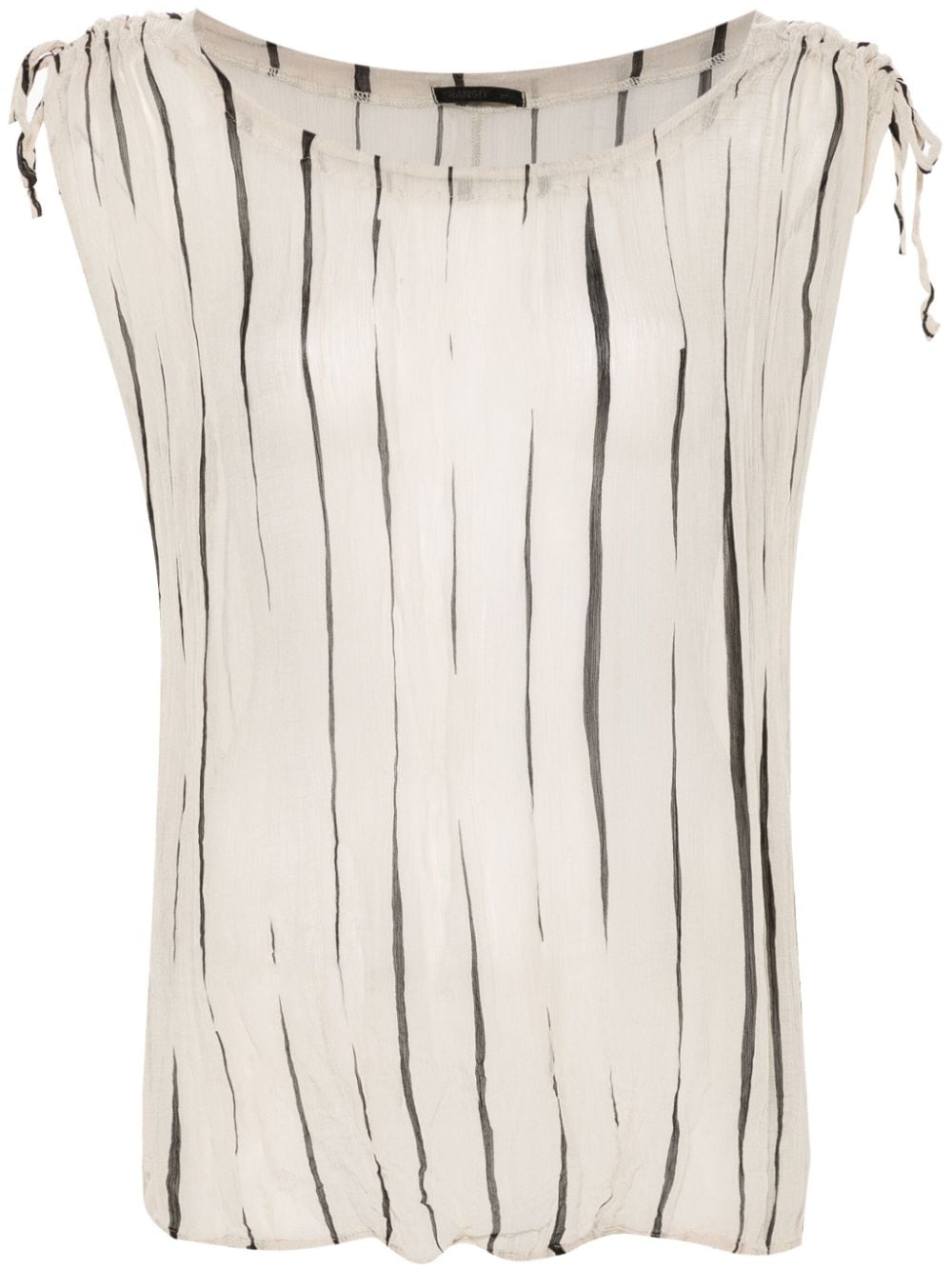 Transit sleeveless striped blouse Beige