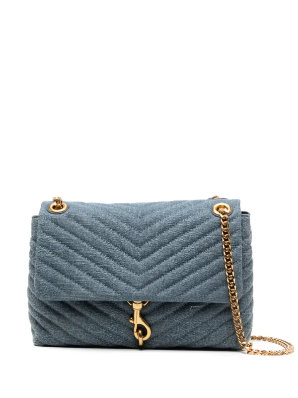 Rebecca Minkoff Edie Quilted Shoulder Bag Blue FARFETCH CA