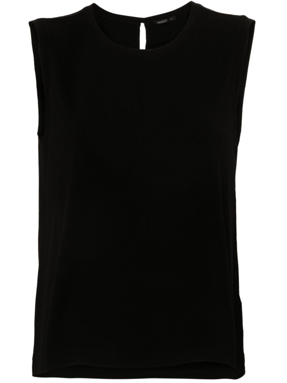 Transit Stretch-design Sleeveless Top In Black