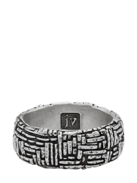 John Varvatos anillo entretejido en plata de ley
