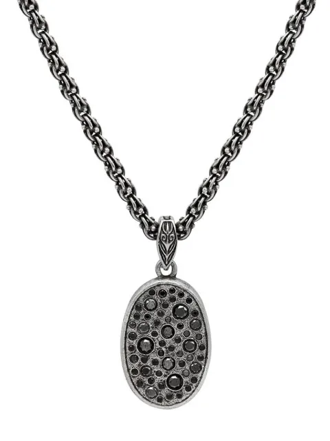 John Varvatos Stardust black-diamonds pendant necklace