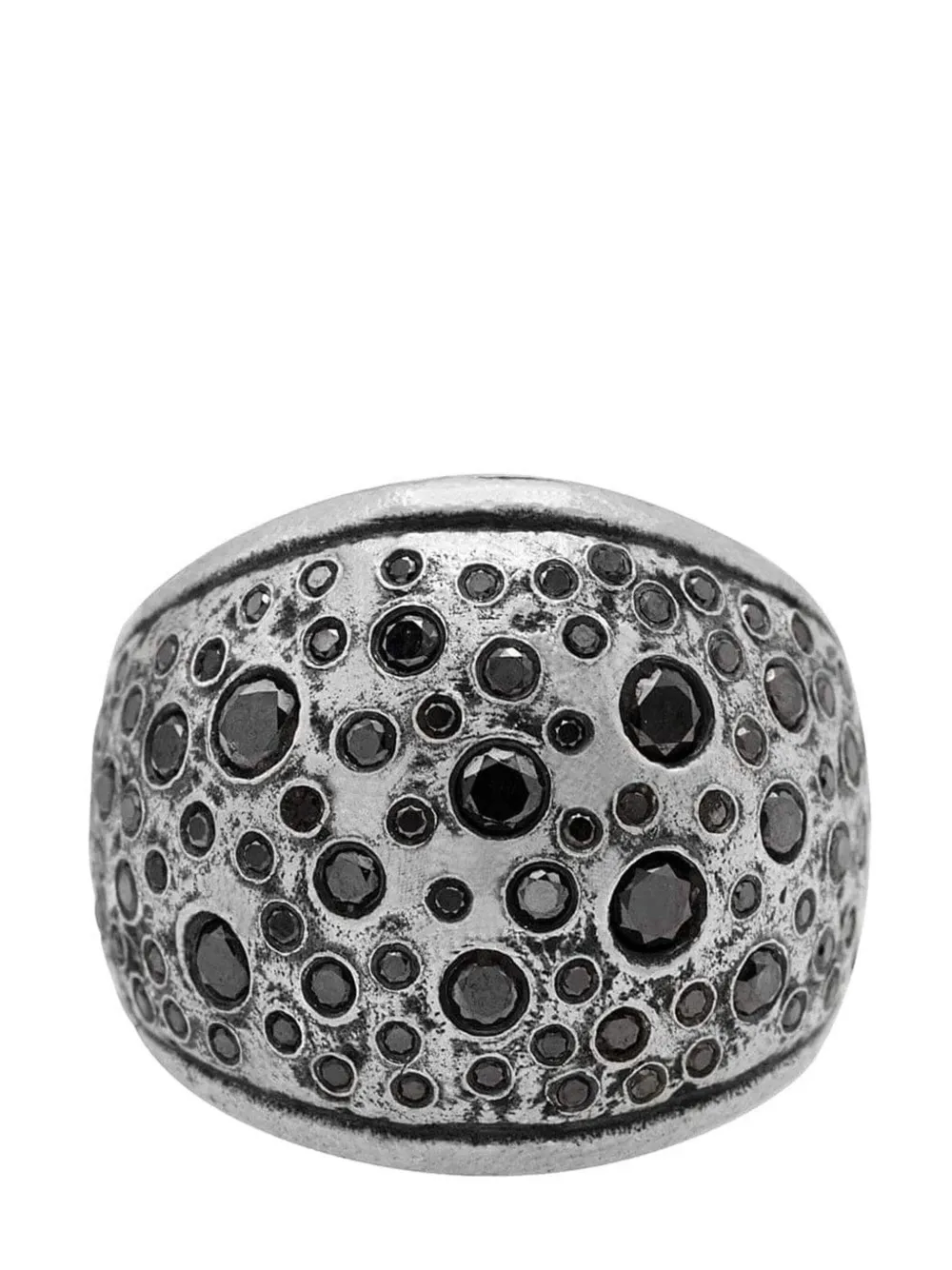 John Varvatos Anello a fascia Stardust con diamanti - Argento