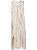 Transit textured sheer midi dress - Neutrals