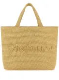 Saint Laurent raffia tote bag - Neutrals