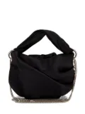 Jimmy Choo ruched satin shoulder bag - Black