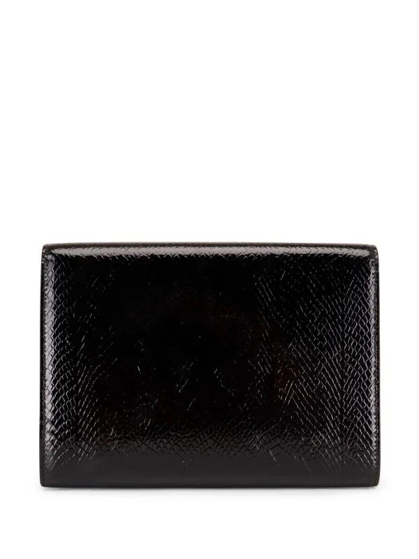Ysl black patent leather clutch hotsell
