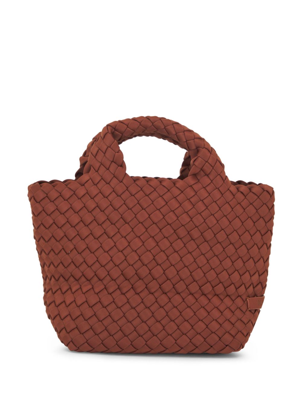 Shop Naghedi Interlock-weave Tote Bag In Brown