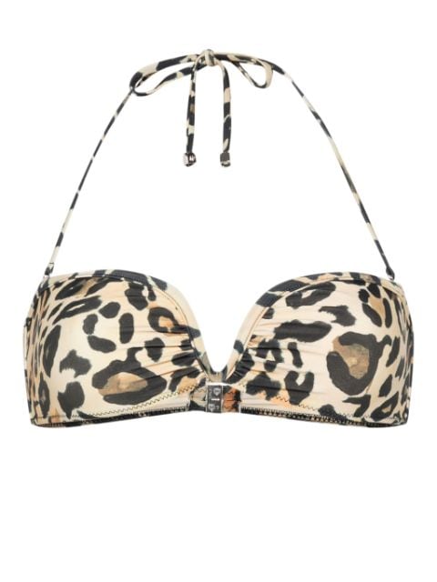 leopard-print bikini top