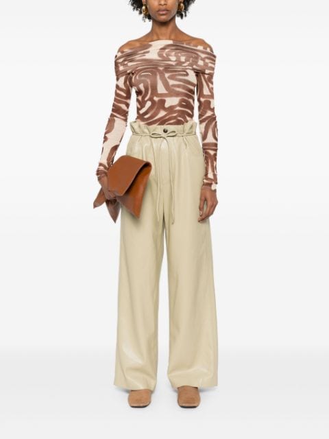 high-waist palazzo trousers