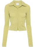 Nanushka textured button-up blouse - Green