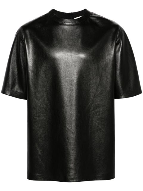 Nanushka drop-shoulder faux-leather T-shirt Men