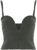 Nanushka bouclé cropped tank top - Green