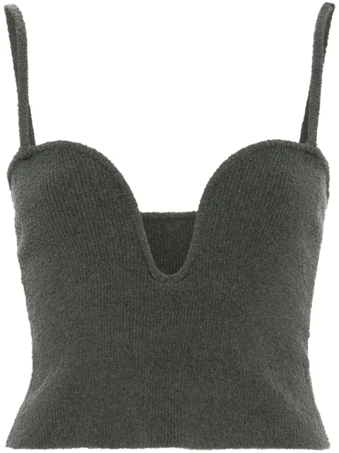 Nanushka bouclé cropped tank top