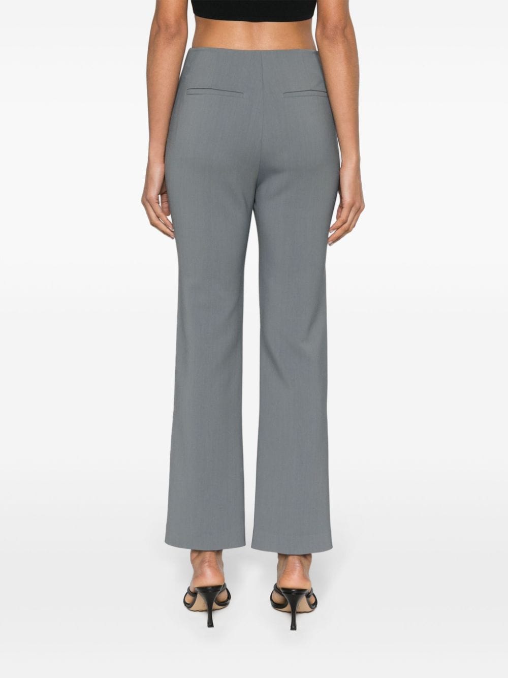 Shop Nanushka Erinna Straight-leg Trousers In Grey