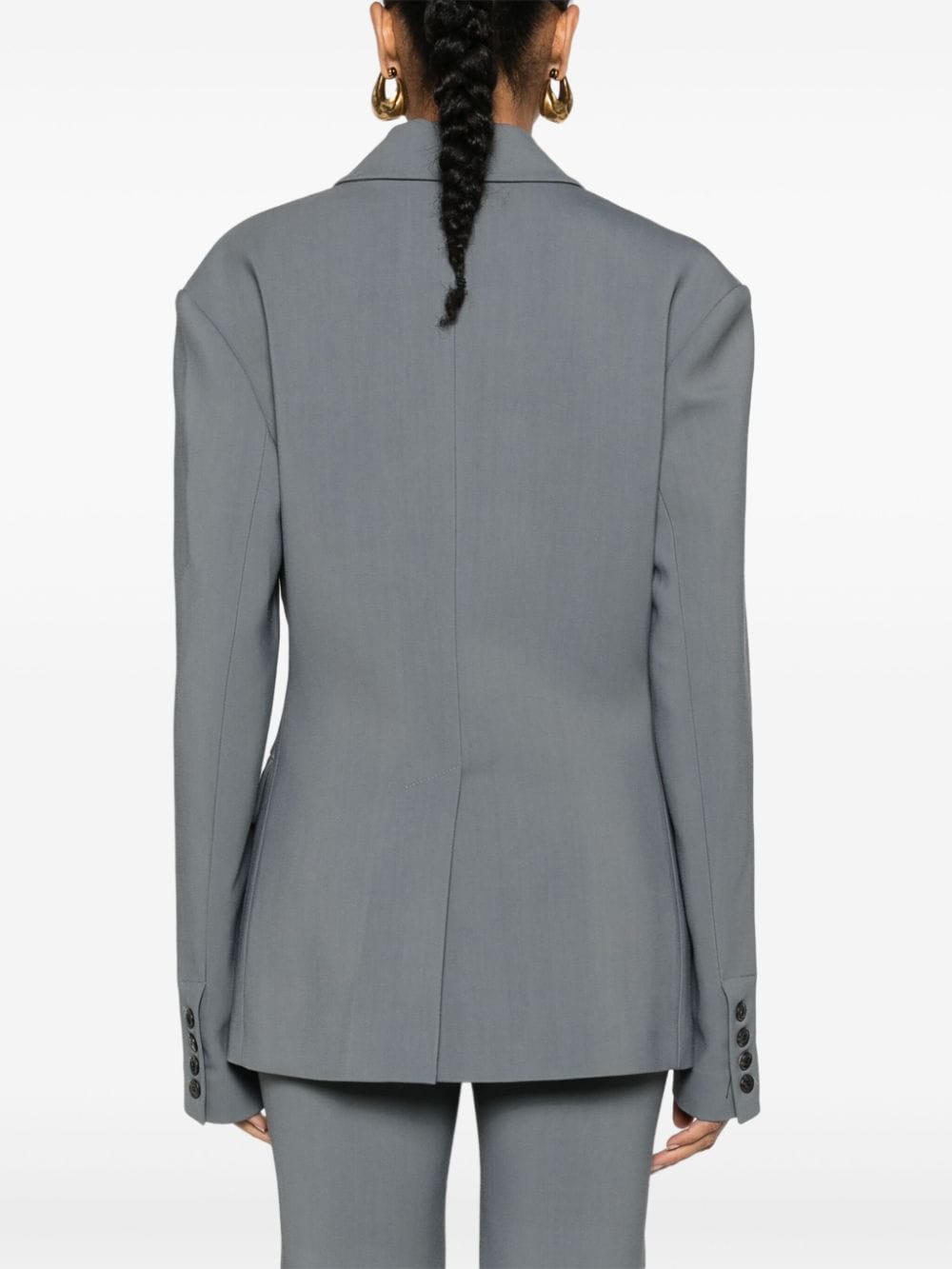 Shop Nanushka Laane Double-breasted Blazer In Grey