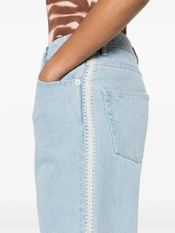 【関税込み】Nanushka ブルー Josine ジーンズ Nanushka Josine wide-leg Jeans | Blue | FARFETCH JO