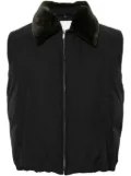 Nanushka faux fur-collar puffer gilet - Black