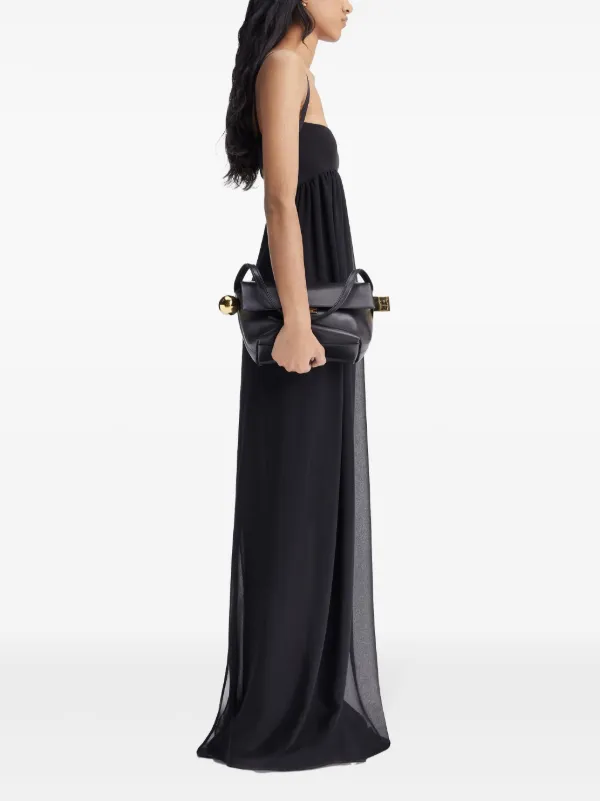 Jacquemus La Robe Peplo Maxi Dress | Black | FARFETCH