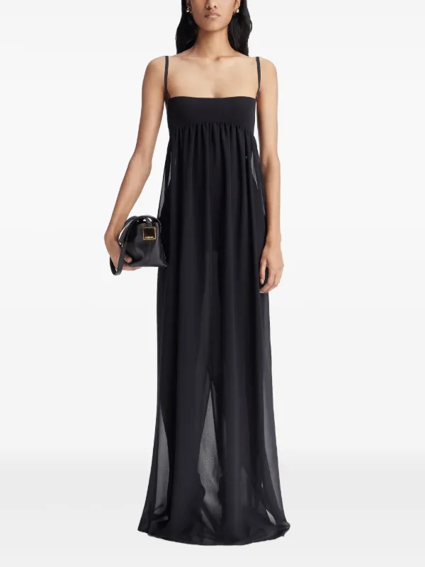 【JACQUEMUS】 La Robe Peplo Longue Jacquemus La Robe Peplo Maxi Dress | Black | FARFETCH