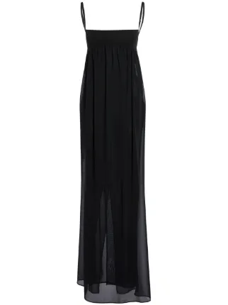 Jacquemus La Robe Peplo Maxi Dress | Black | FARFETCH