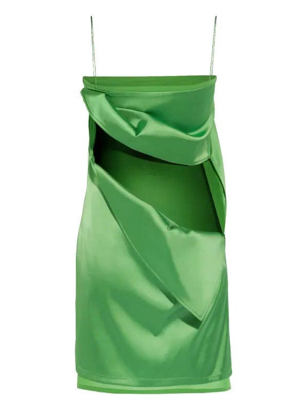 【関税＆送料込み】Jacquemus La Robe Elica Viscose Dress Jacquemus La Robe Elica Mini Dress | Green | FARFETCH
