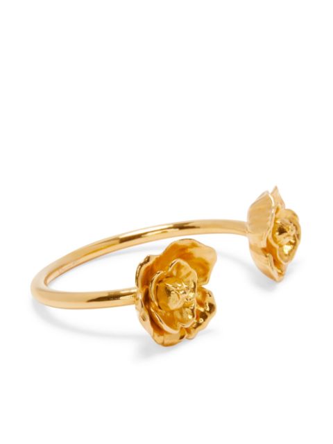 Oscar de la Renta Flower Garden scultpural open-band bangle