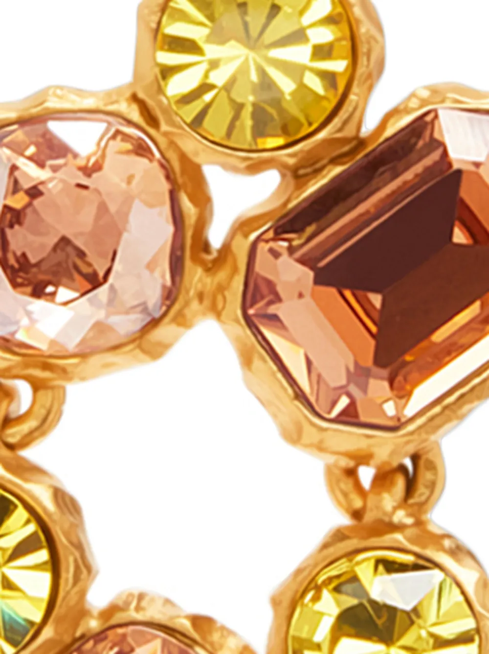 Shop Oscar De La Renta Crystal Scramble Earrings In Gold