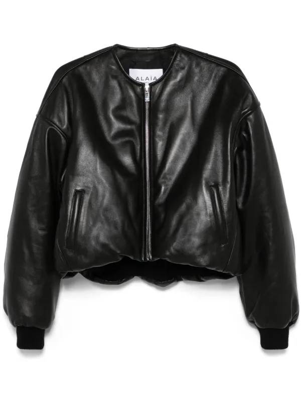 ブルゾン Alaia Bomber Con Cintura ALAÏA BLACK COTTON BELTED BOMBER JACKET |ALAÏA US
