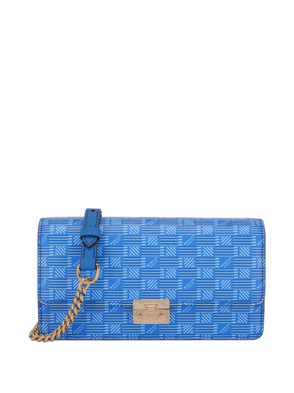Moreau Gigi Monogram-pattern Crossbody Bag In Blue