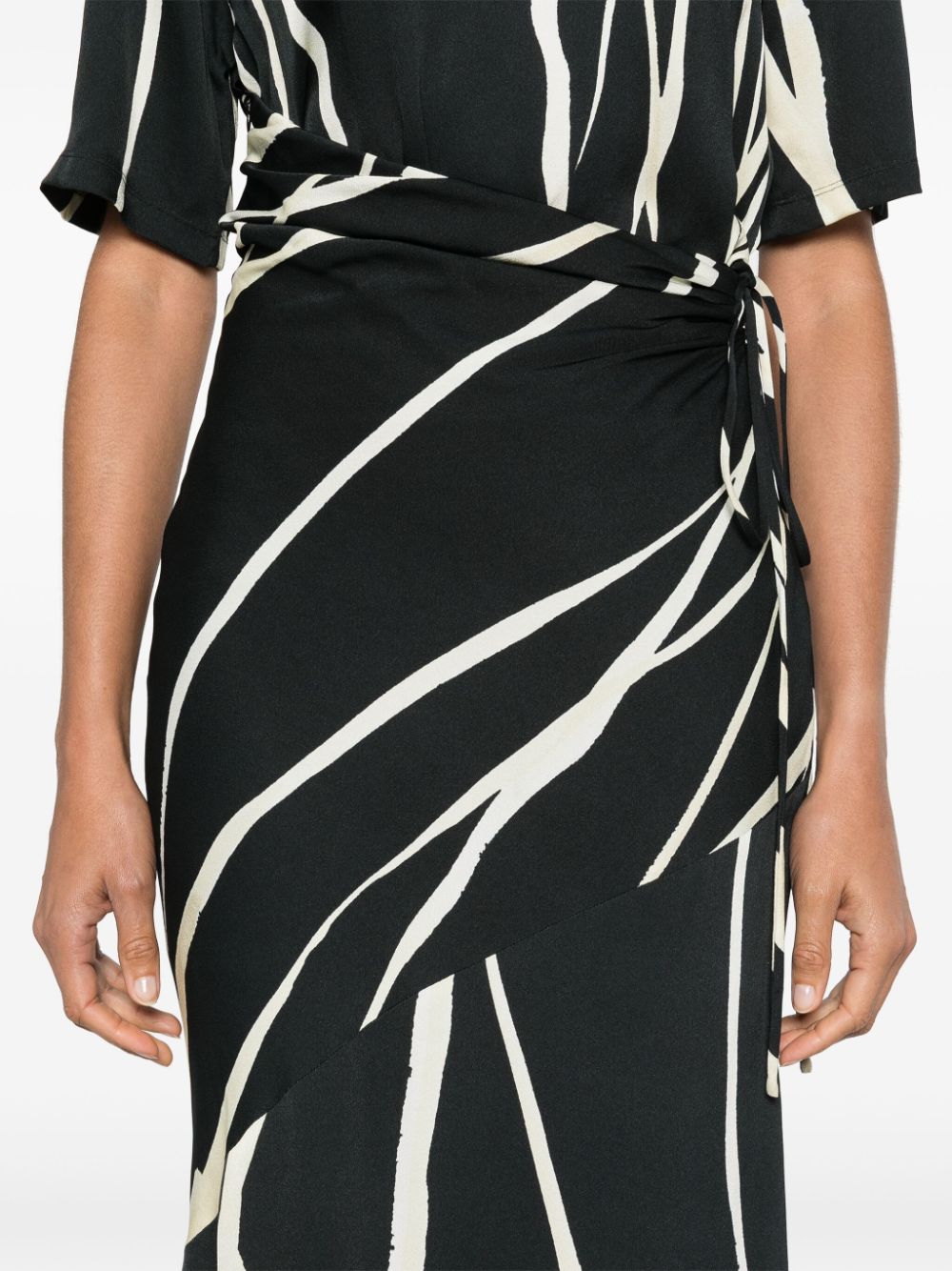 Nanushka striped crepe midi dress Women