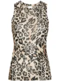 Nanushka Anneke leopard-print tank top - Black