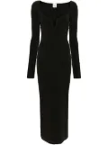 Nanushka seam-detail ribbed midi dress - Black