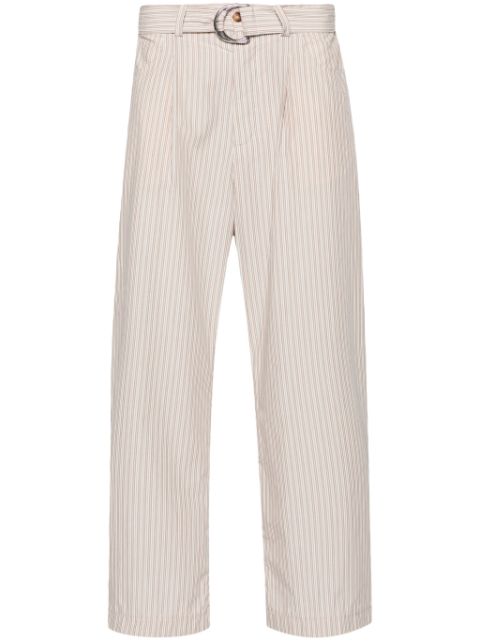 Nanushka Ferre pinstriped belted trousers Men