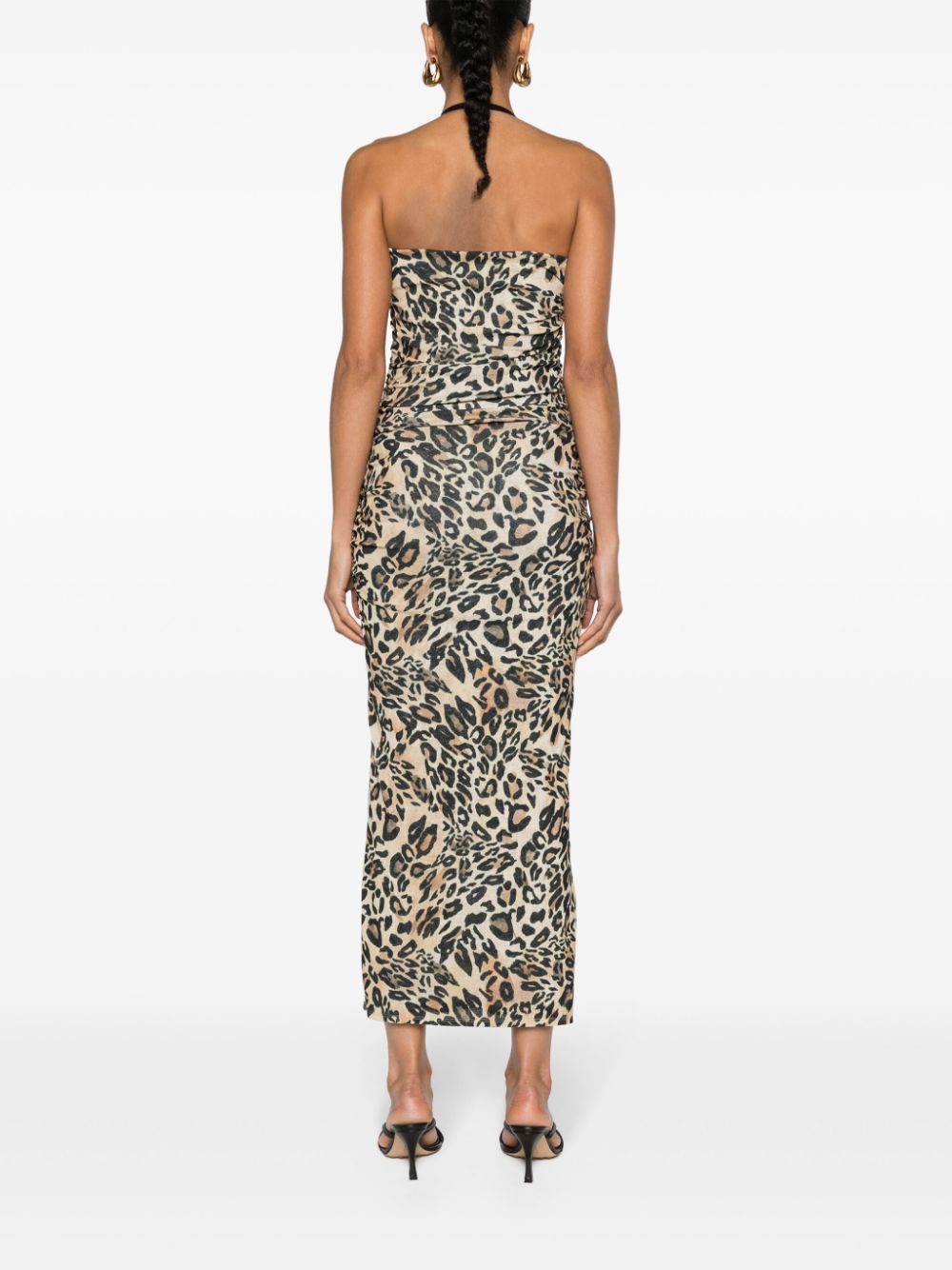 Nanushka Eliz leopard-print midi dress Women