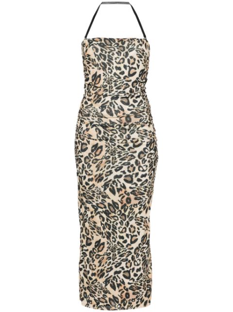 Nanushka Eliz leopard-print midi dress Women