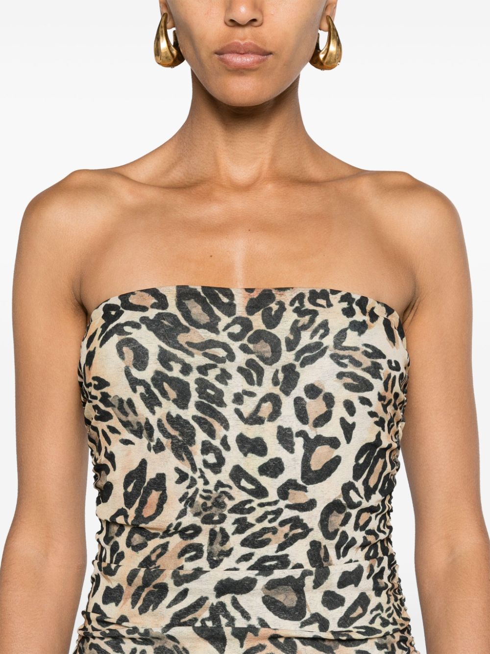 Nanushka Eliz leopard-print midi dress Women