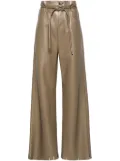 Nanushka cut-hem high-waisted trousers - Green