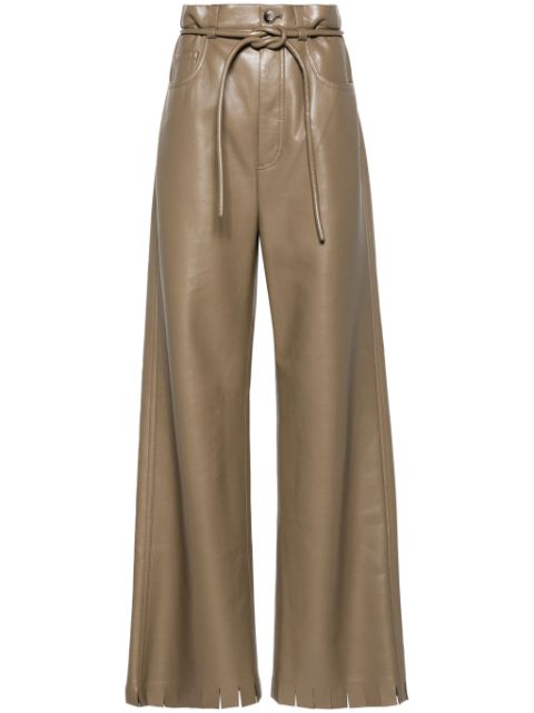 Cheap Nanushka cut-hem high-waisted trousers Women