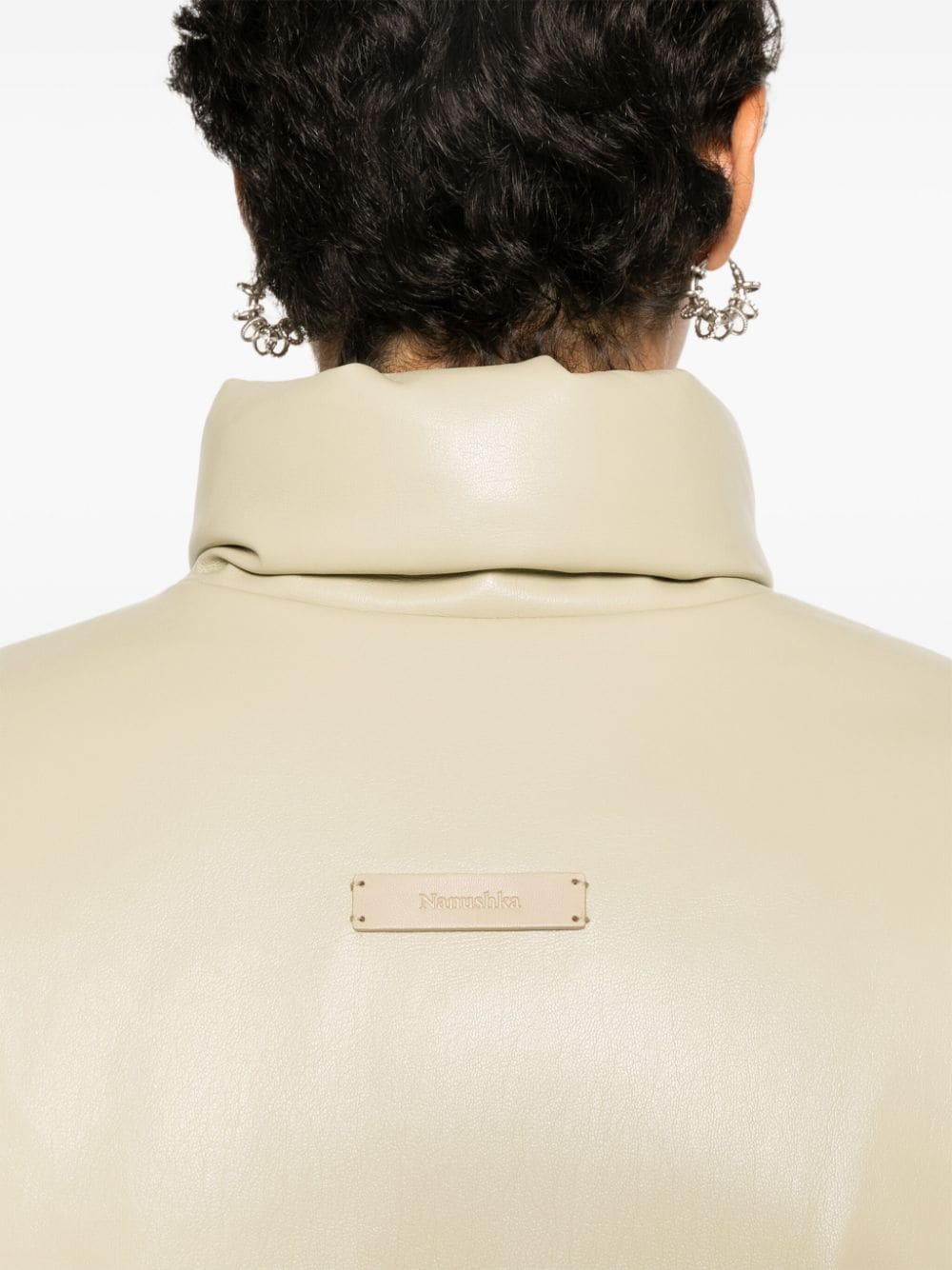 Shop Nanushka Lilima Puffer Jacket In Neutrals