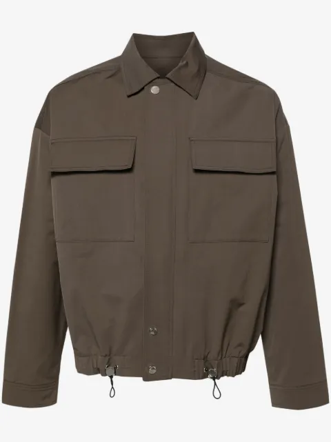 Nanushka drawstring twill shirt jacket