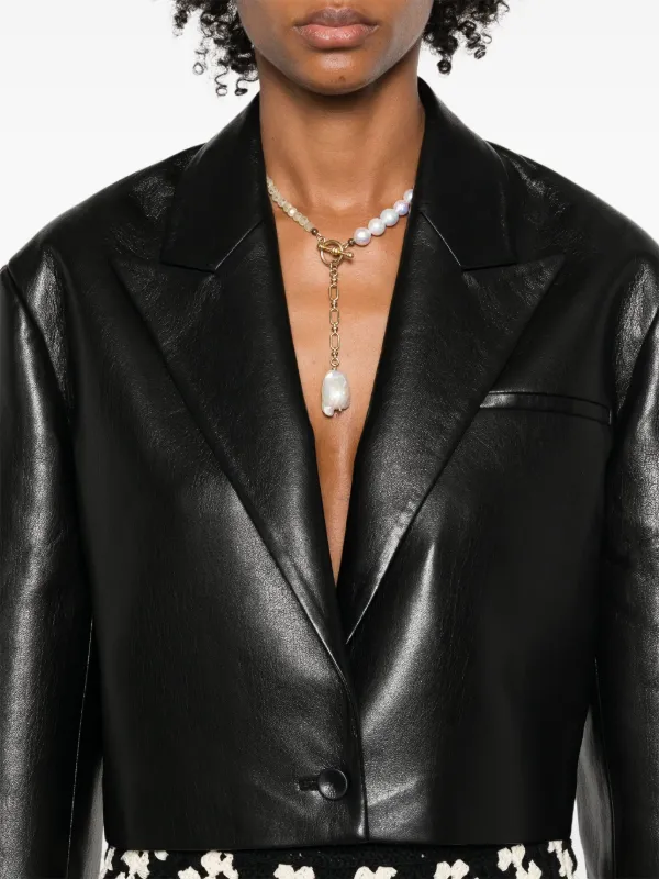 Nanushka Aidula single-breasted Cropped Blazer Black FARFETCH PH